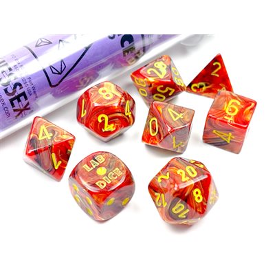 Lab Dice 5: Vortex: 7Pc Polyhedral Underworld / Yellow