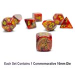 Lab Dice 5: Vortex: 7Pc Polyhedral Underworld / Yellow