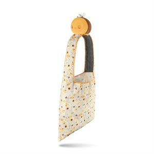 Tote Bag with Plushie: (Yellow Bees & Honeycomb + Yellow Bee) (No Amazon Sales)