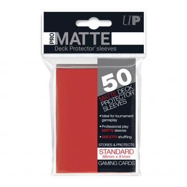 Sleeves: PRO-Matte Deck Protector: Standard Size: Red (50ct)