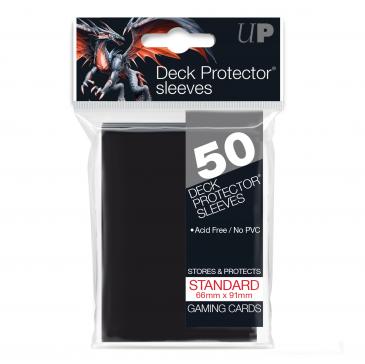Sleeves: PRO-Gloss Deck Protector: Standard Size: Black (50ct)