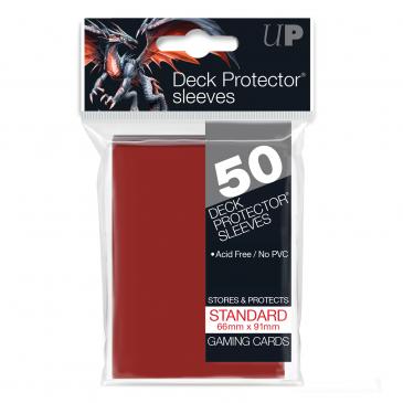 Sleeves: PRO-Gloss Deck Protector: Standard Size: Red (50ct)