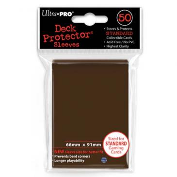 Sleeves: PRO-Gloss Deck Protector: Standard Size: Brown (50ct)