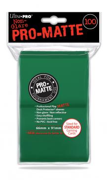 Sleeves: PRO-Matte Deck Protector: Standard Size: Green (100ct)