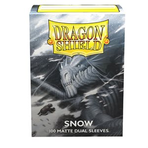 Sleeves: Dragon Shield: Matte DUAL: Snow (White) (100)