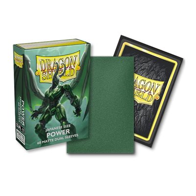 Sleeves: Dragon Shield: Matte Japanese DUAL: Power (Metallic Green) (60)