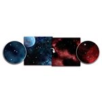 Playmat: Planet / Crimson Gas Cloud 3' x 3' (Double Sided)
