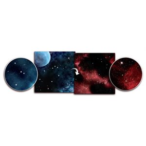 Playmat: Planet / Crimson Gas Cloud 3' x 3' (Double Sided)