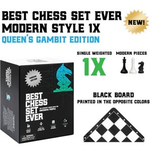 Best Chess Set Ever: Modern Style 1x: Queen's Gambit Edition (Black) (No Amazon Sales) ^ TBD 2023