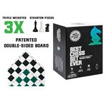 Best Chess Set Ever: Modern Style 3x (Black and Green Reversible) (No Amazon Sales) ^ TBD 2023