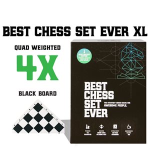 Best Chess Set Ever XL (Black and Green Reversible) (No Amazon Sales)