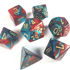Gemini: 7Pc Red-Teal / Gold