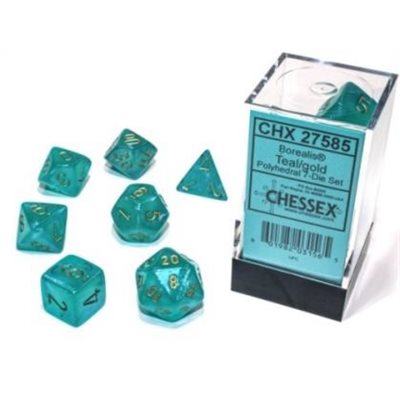 Borealis: 7Pc Teal / Gold Luminary