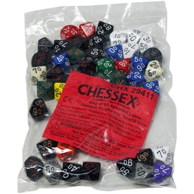 Opaque: Bag Of 50 Assorted Tens D10