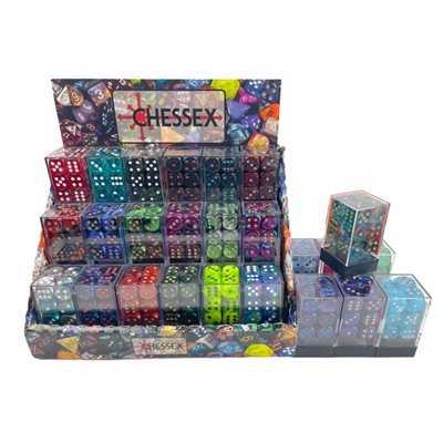 Best of Chessex: Sampler: 12D6 w / pips Dice Block (25 sets)