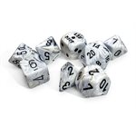 Lab Dice 8: Marble: 7pc Calcite / Black (with bonus die)