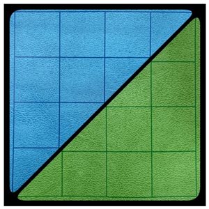 Mat: 1” Hex 2 Sided Blue / Green Battlemat (Two Color Mat)
