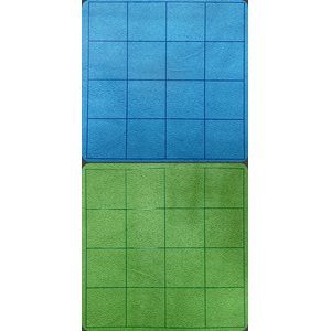 Mat: 1” Sq 2 Sided Blue / Green Megamat (Two Color Mat)
