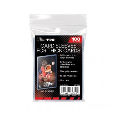 Sleeves: Thick Cards: 130PT: Standard Size: Clear (100ct)