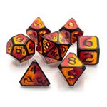 7 Pc RPG Set: Drakona Embers Nali (No Amazon Sales)