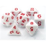 7 Pc RPG Set: White with Pastel Red (No Amazon Sales)