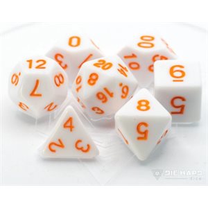 7 Pc RPG Set: White with Pastel Orange (No Amazon Sales)