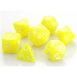 7 Pc RPG Set: Yellow Swirl with White (No Amazon Sales)