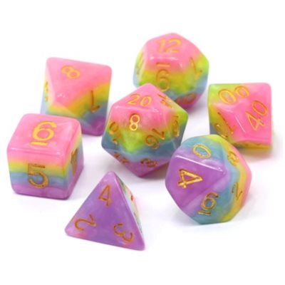 7 Pc RPG Set: Princess Unicorn Bubblegum (No Amazon Sales)