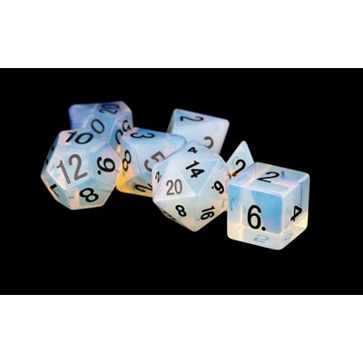 Dice: Stone 16mm 7pc Set: Opalite ^ Q2 2024