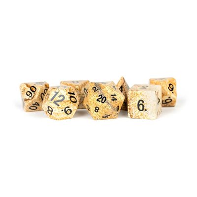 Dice: Stone 16mm 7pc Set: Picture Jasper ^ Q2 2024