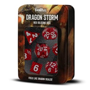 Dice: Dragon Storm: Silicone 7pc Set: Red Dragon Scales ^ Q2 2024