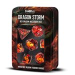 Dice: Dragon Storm: Resin 7pc Set: Red Dragon ^ Q 2024