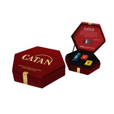 Catan: Premium Robber & Metal Dice Set: Cat's Eye Aquamarine ^ SEPT 2024