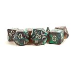 Dice: Acrylic 16mm 7pc Set: Stardust Gray w / Silver Numbers ^ Q2 2024