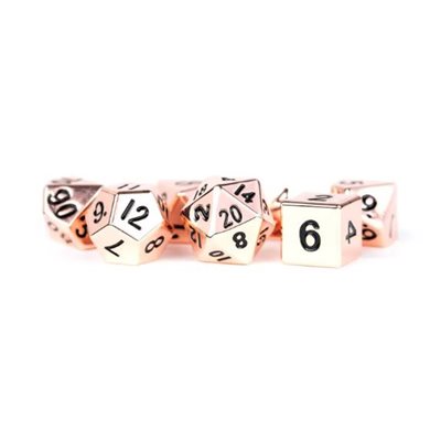 Dice: Metal 16mm 7pc Set: Copper ^ Q3 2024