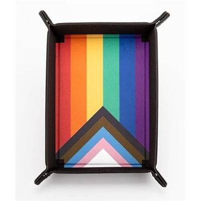 Dice Tray: Fold Up Velvet Dice Tray: Pride: Rainbow Flag ^ Q2 2024