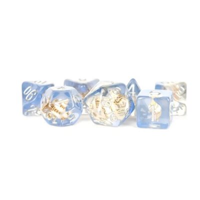 Dice: Resin 16mm 7pc Set: Sea Conch ^ Q2 2024