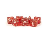 Dice: Resin 16mm 7pc Set: Icy Opal Red ^ Q3 2024