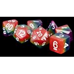 Dice: Resin 16mm 7pc Set: Rainbow ^ Q3 2024