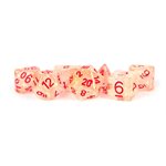 Dice: Resin 16mm 7pc Set: Flash Red ^ Q3 2024