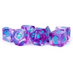 Dice: Resin 16mm 7pc Set: Unicorn Violet Infusion ^ Q2 2024