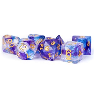 Dice: Resin 16mm 7pc Set: Unicorn Midnight Fantasy ^ Q3 2024