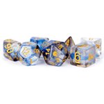 Dice: Resin 16mm 7pc Set: Unicorn Arctic Storm