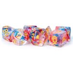 Dice: Resin 16mm 7pc Set: Unicorn Cosmic Carnival ^ Q2 2024