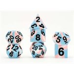 Dice: Sharp Edge Silicon Rubber 16mm 7pc Set: Pride: Transgender ^ Q2 2024