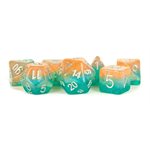 Dice: Resin 16mm 7pc Set: Layered Stardust Sunset ^ Q2 2024