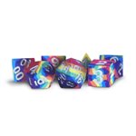 Dice: Sharp Edge Silicon Rubber 16mm 7pc Set: Rainbow ^ Q2 2024