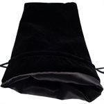 Dice Bag: Large Velvet Dice Bag: Black w / Black Satin ^ Q2 2024