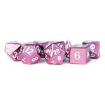 Dice: Metal 16mm 7pc Set: Pink ^ Q3 2024