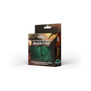 Dice Bag: Dragon Storm: Velvet Compartment Dice Bag: Green Dragon Scales ^ Q2 2024